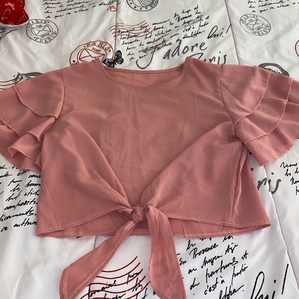 pastel pink top